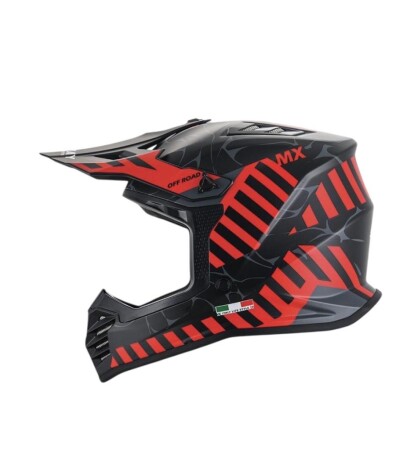 Sway Alert Full Face Tam Korumalı Kask (53-54cm) Siyah - Kırmızı - 1