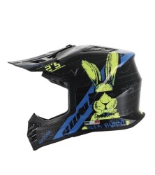 Sway Bunny Full Face Tam Korumalı Kask (53-54cm) Siyah - Mavi