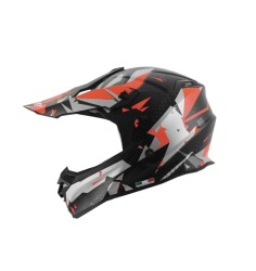 Sway Chaos Full Face Tam Korumalı Kask (M/57-58cm) Kırmızı - Gri - SWAY