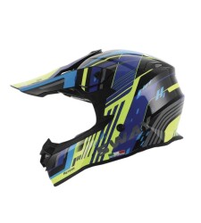 Sway Meteor Full Face Tam Korumalı Kask (XL/61-62cm) Sarı - Mavi - 1