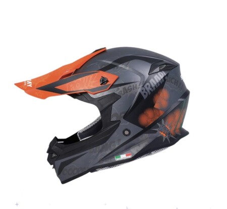 Sway Pow Full Face Tam Korumalı Kask (XL/61-62cm) Siyah - Turuncu - 1