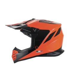 Sway Stardust Full Face Tam Korumalı Kask (51-52cm) Turuncu - Siyah